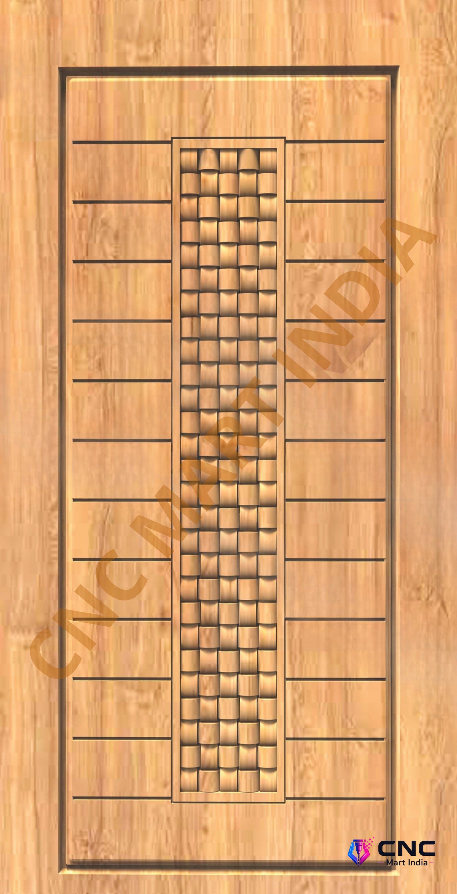 GSK EMBOSSING - EMD-55 Modern Geometric Woven Texture CNC Door Design
